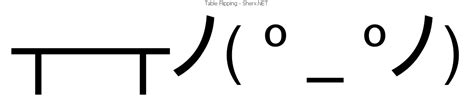 flipping table smiley|table flipping emoticon.